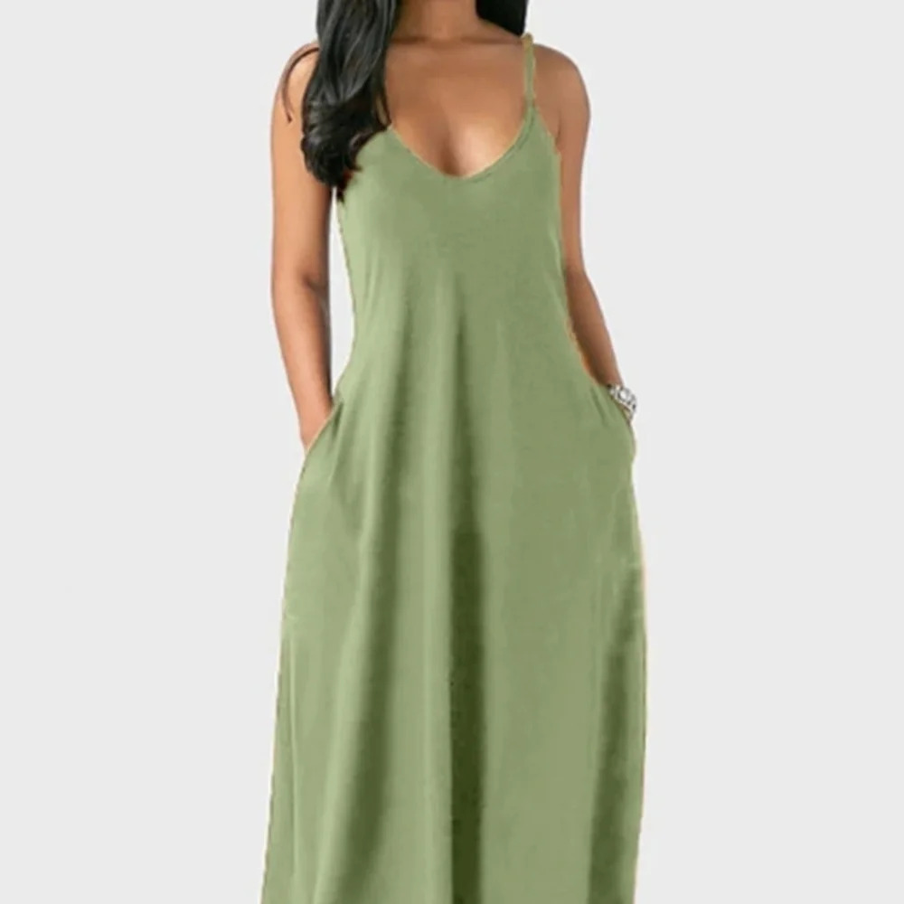 Elegant Green Maxi Dress